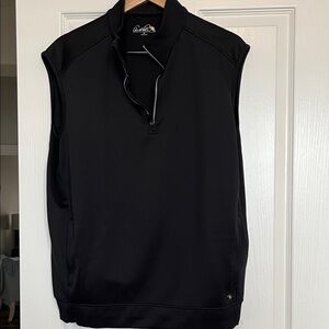 Arnold Palmer Vest Black Half-Zip Golf Vest